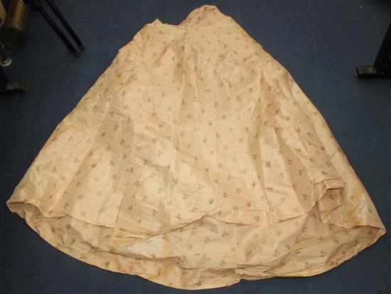 An 18th century Spitalfields silk gown and underskirt,